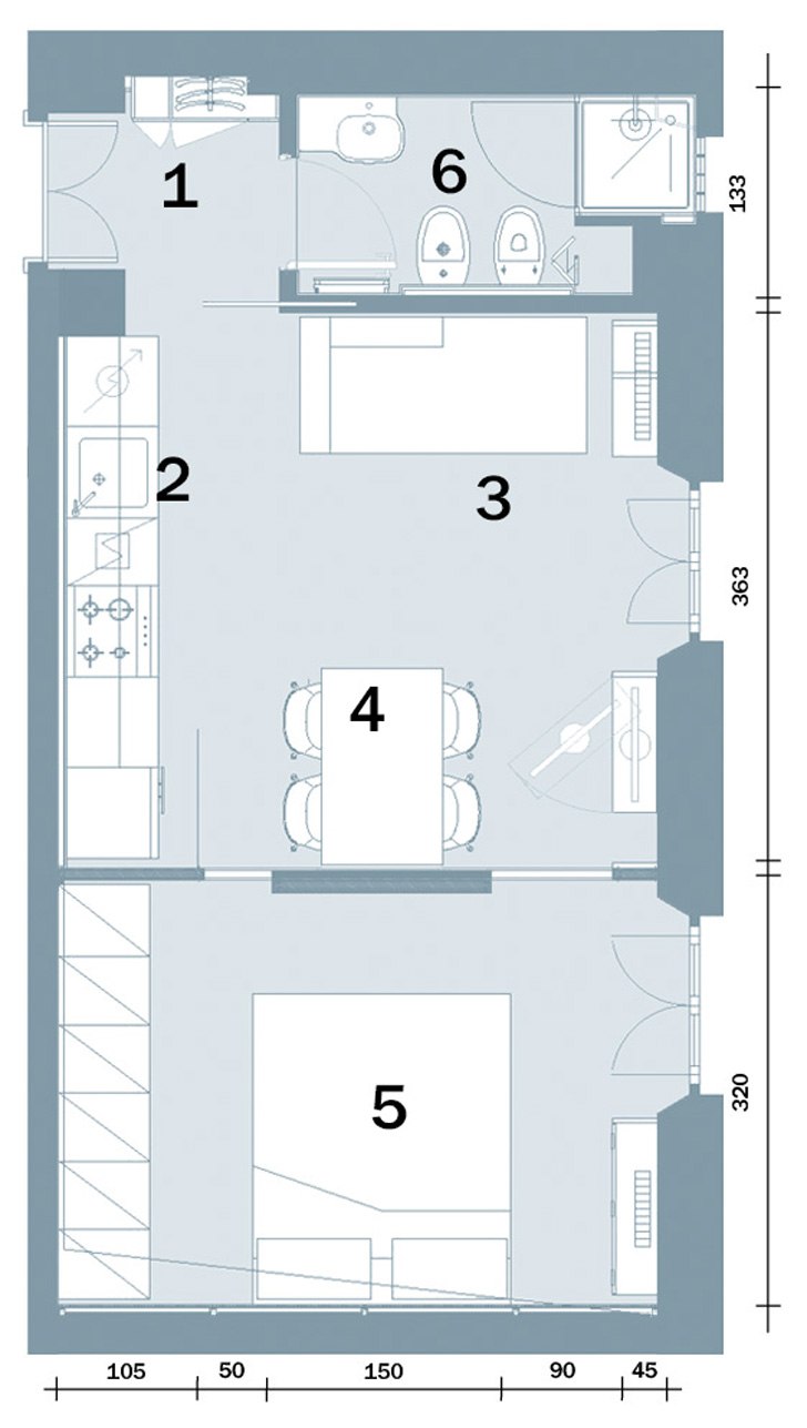 Планировка 35м2