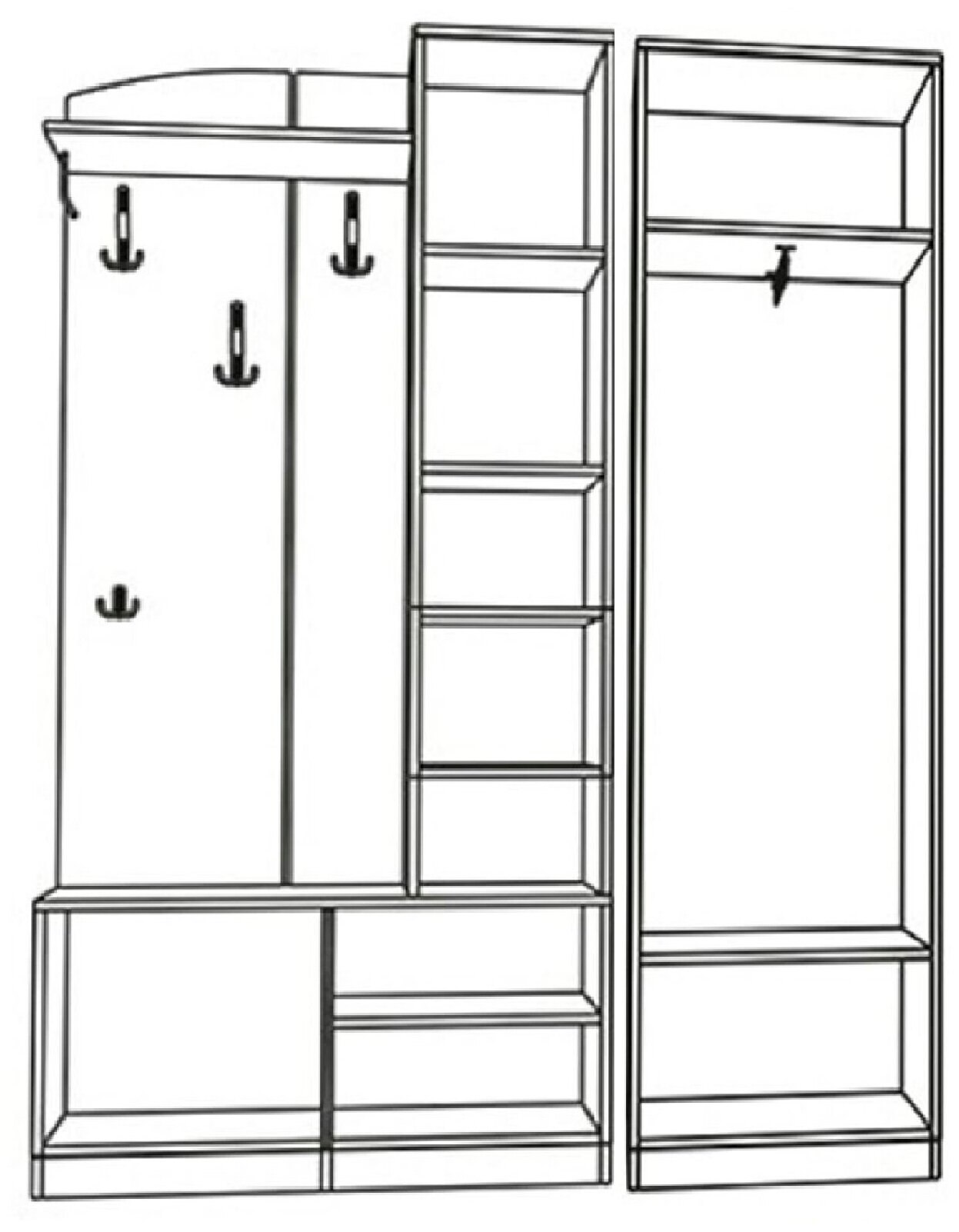 Глория 5 шкаф для прихожей инструкция