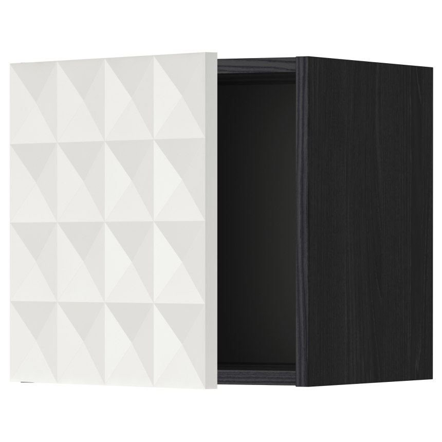 Высокий шкаф с полками/2 дверцы, белый/Кунгсбакка антрацит40x60x220 см