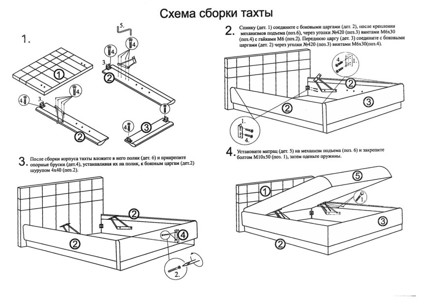 Схема сборки кровать диван икеа