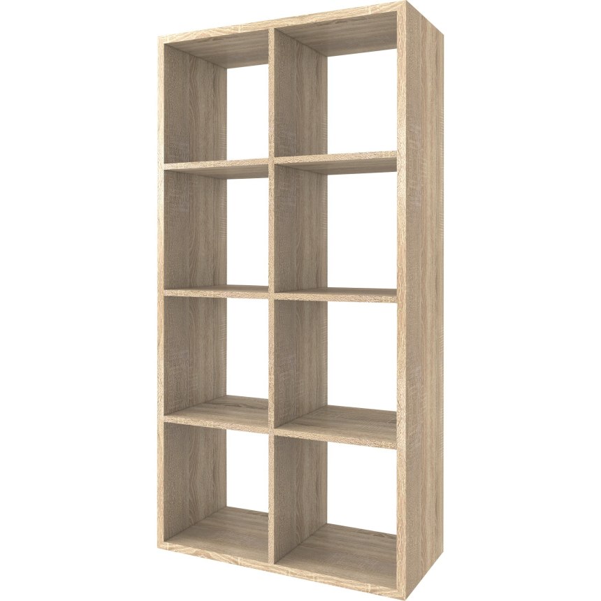 Стеллаж 8 секций 70x137x31 см, ЛДСП, цвет дуб сонома