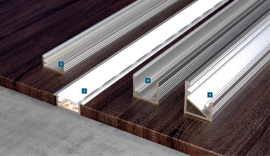 Алюминиевый плинтус progress profiles PROSKIRTING line