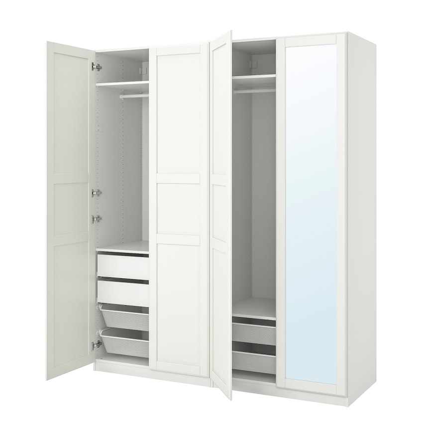 ПАКС гардероб белый ФОРСАНД белый 150x60x236 см