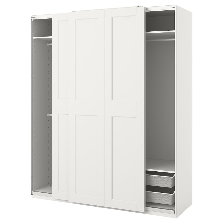 Pax ПАКС / Grimo Гримо гардероб, комбинация, белый150x60x236 см