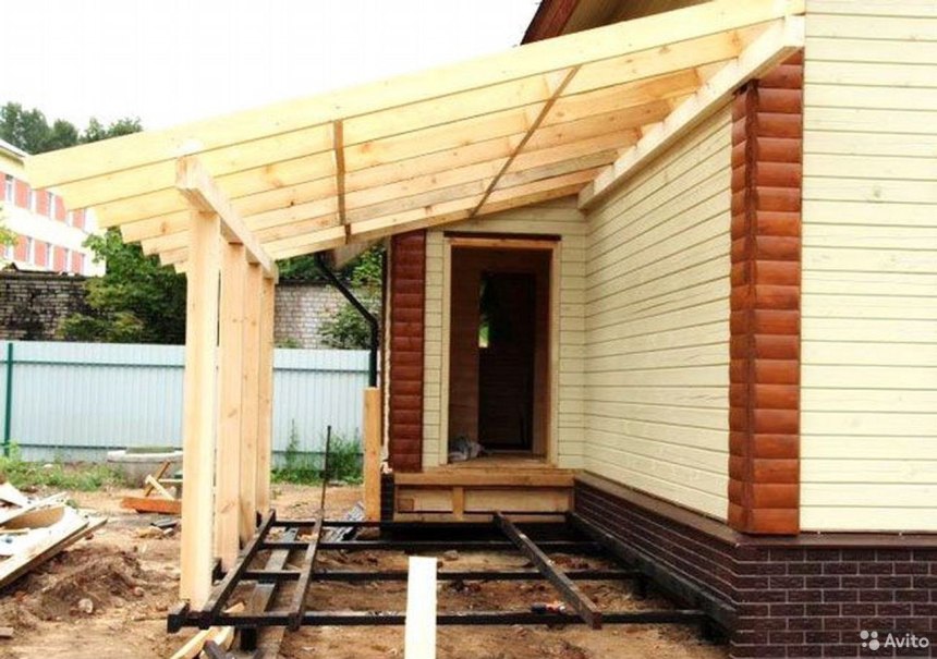 Каркас террасы из бруса 150х150