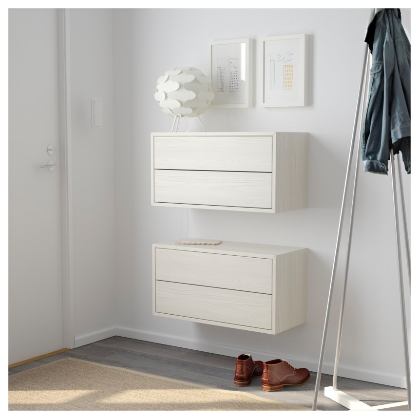 EKET ЭКЕТ шкаф с 2 ящиками, белый70x35x35 см