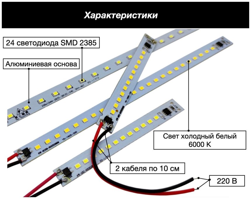 Диодная планка 4b7c28d для ламп