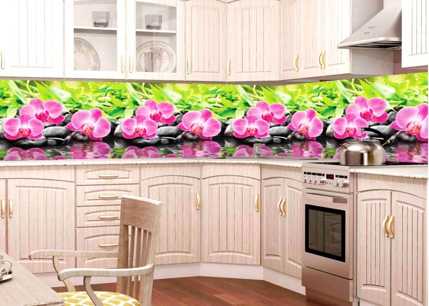 Пластиковые фартуки для кухни с фотопечатью
