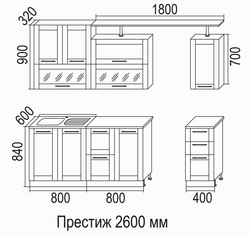 Стандартная глубина кухонного гарнитура нижних шкафов