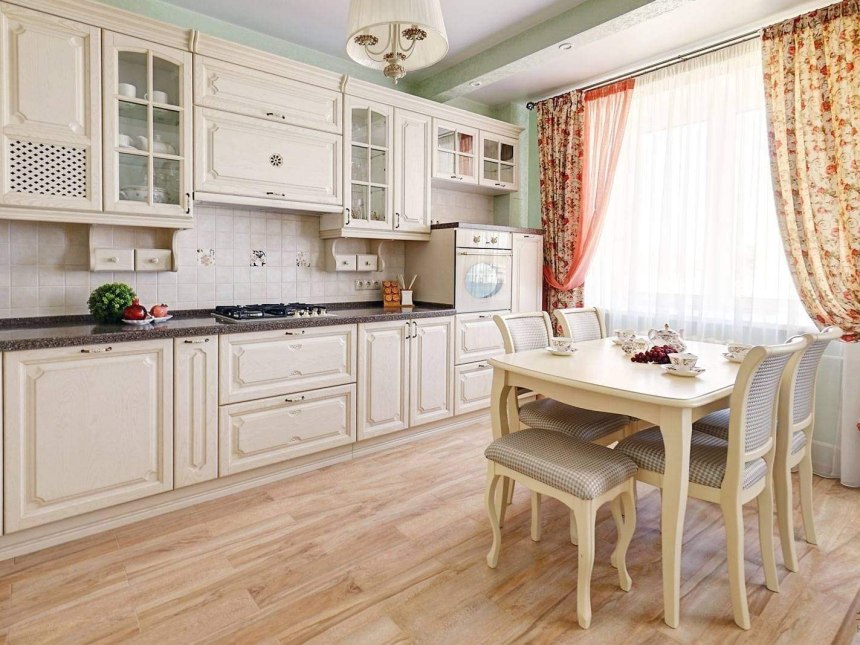 Кухня gostinaya слоновой кости Provence