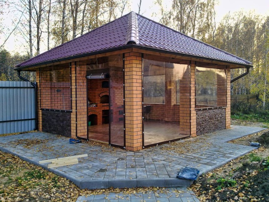 Беседка 3х4 с мангалом