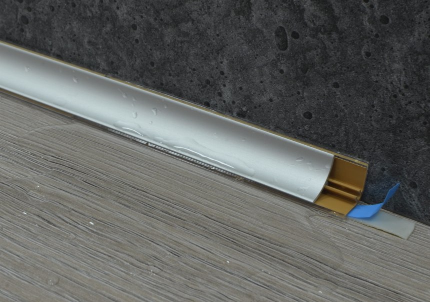 Плинтус Rehau Mini Plus, алюминий, l 4200
