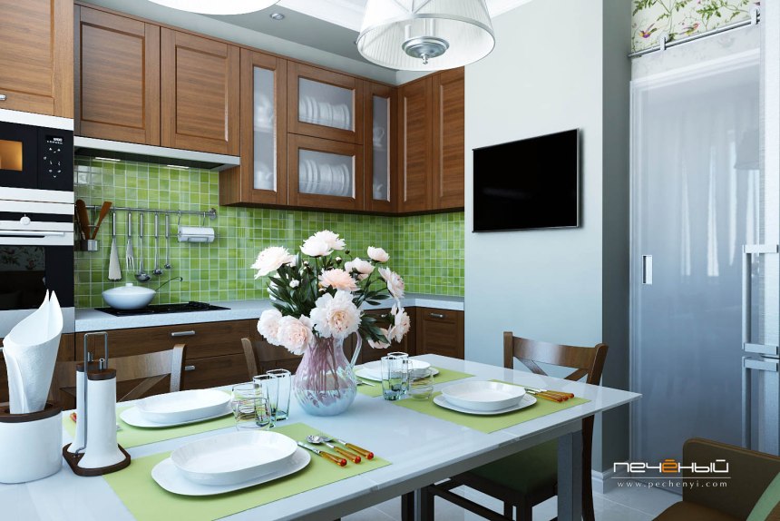 Планировка кухни п44 трешка