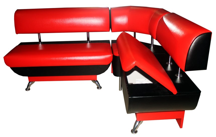 Барная ретро мебель красные угловые диваны (76 фото)