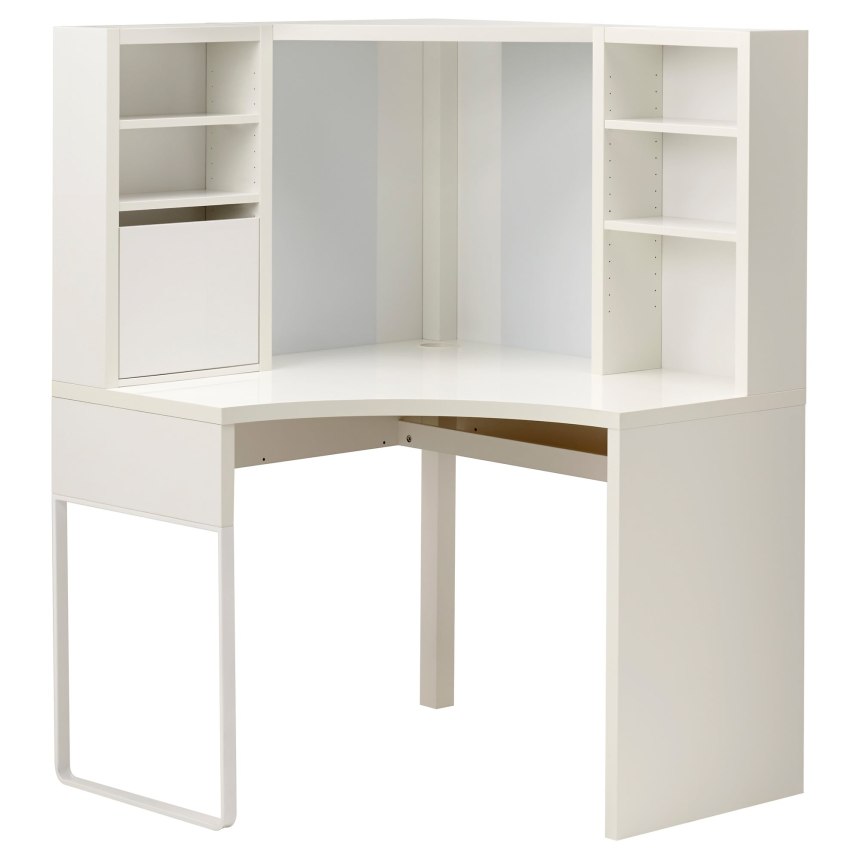 Компьютерный стол ikea Micke угловой белый 502.507.13