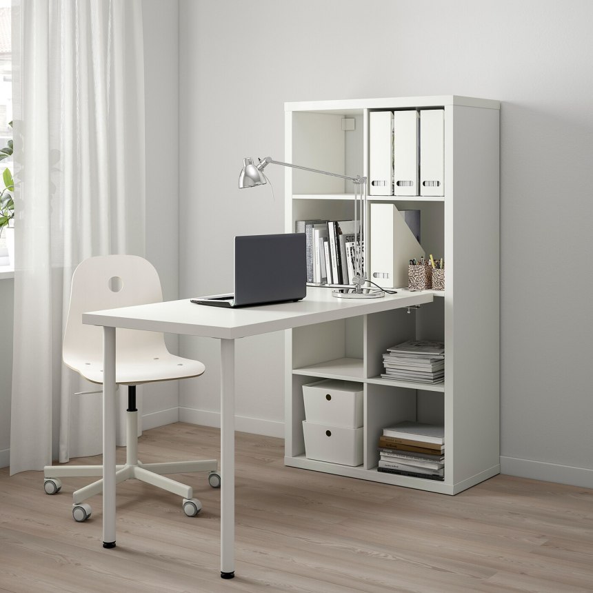 Hemnes ХЕМНЭС стол с 2 ящиками, белая морилка120x47 см