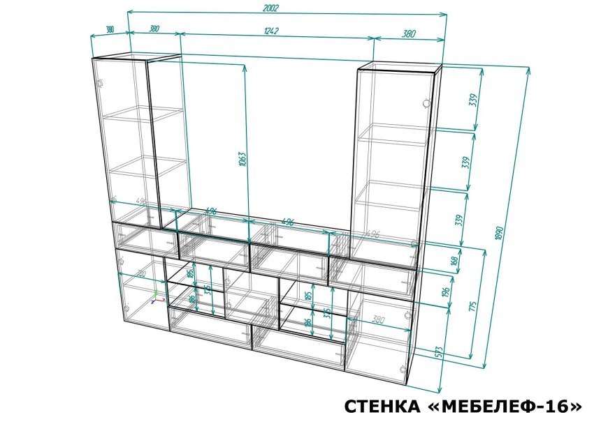 Мебелеф стенка Мебелеф 12