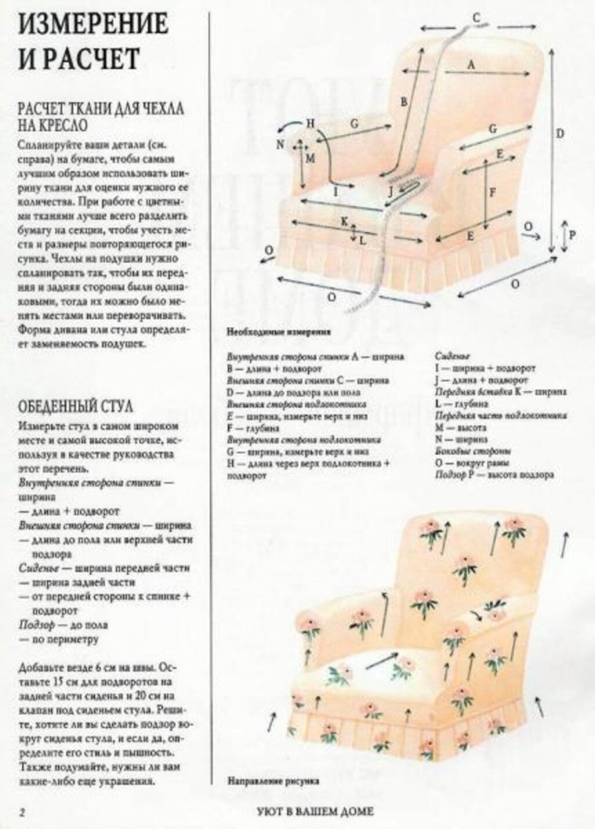 Выкройка для дивана