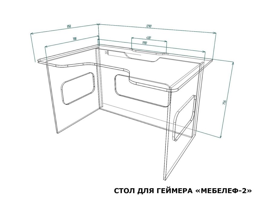 Столешница с вырезом для компьютерного стола (66 фото)