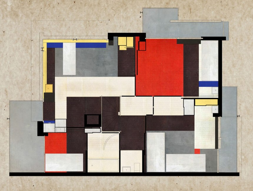 Геррит Ритвельд дом шрёдер в Утрехте, 1924 планы